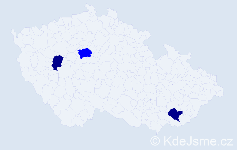 Příjmení: 'Moussaoui', počet výskytů 5 v celé ČR