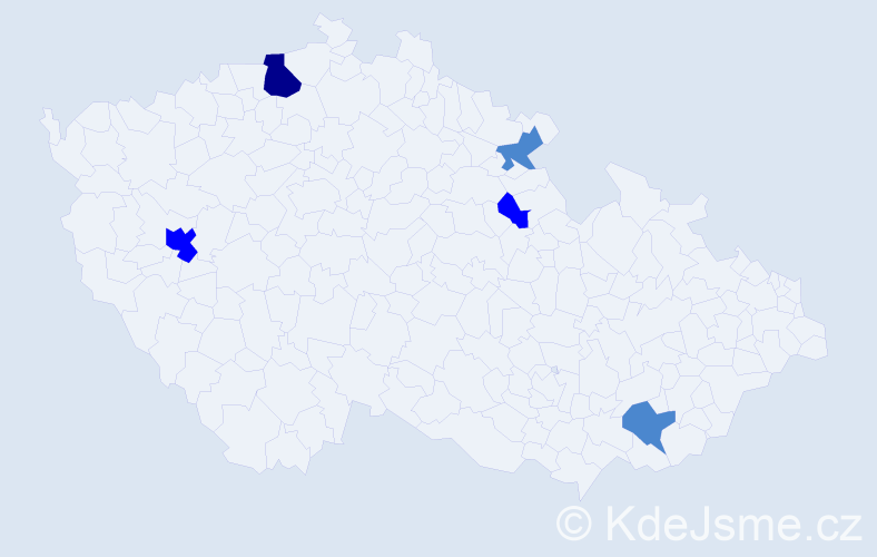 Příjmení: 'Fuťková', počet výskytů 9 v celé ČR