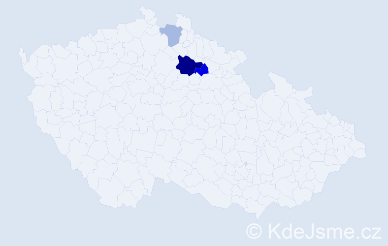 Příjmení: 'Morksová', počet výskytů 5 v celé ČR