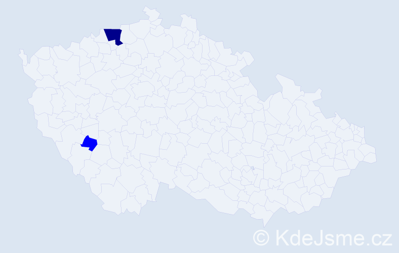 Příjmení: 'Praščák', počet výskytů 3 v celé ČR