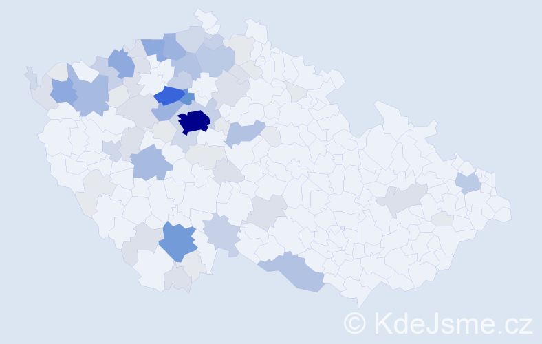 Příjmení: 'Toms', počet výskytů 262 v celé ČR