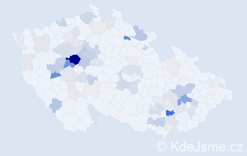 Příjmení: 'Macourková', počet výskytů 277 v celé ČR
