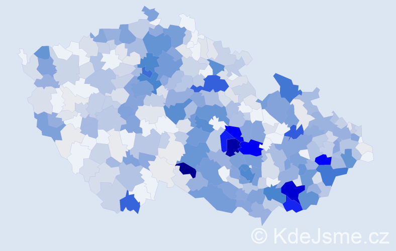 Příjmení: 'Mareček', počet výskytů 2086 v celé ČR