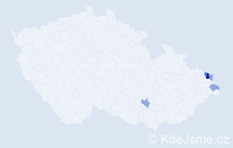 Příjmení: 'Czerner', počet výskytů 16 v celé ČR