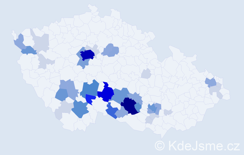 Příjmení: 'Kotoun', počet výskytů 130 v celé ČR