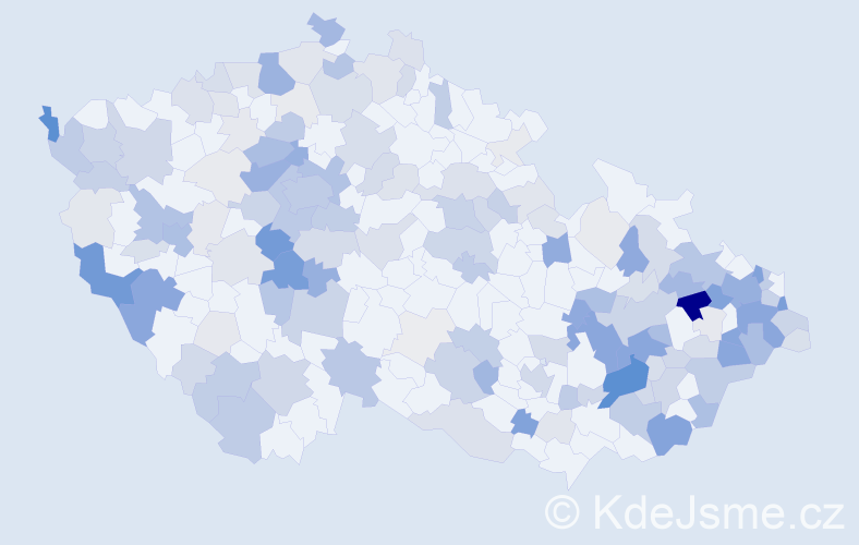 Příjmení: 'Bosák', počet výskytů 607 v celé ČR