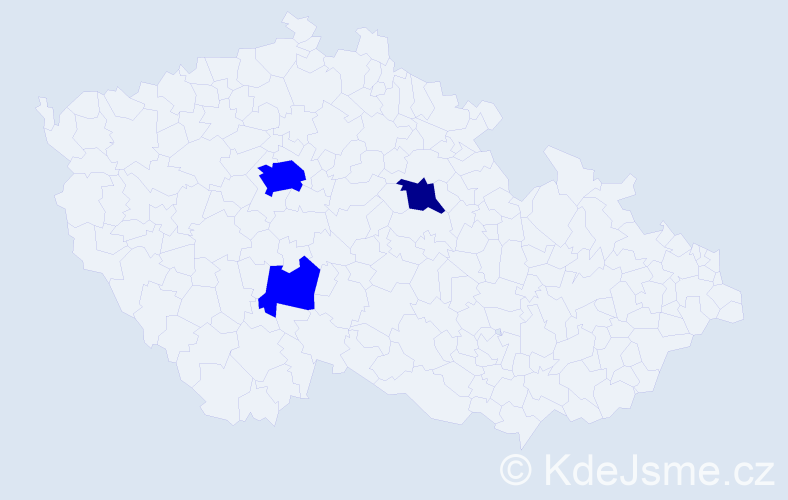 Příjmení: 'Paulouski', počet výskytů 4 v celé ČR