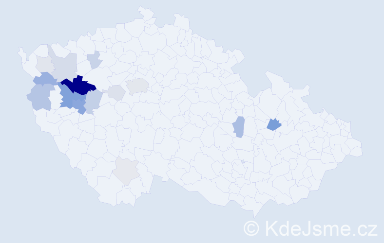 Příjmení: 'Mikuta', počet výskytů 53 v celé ČR