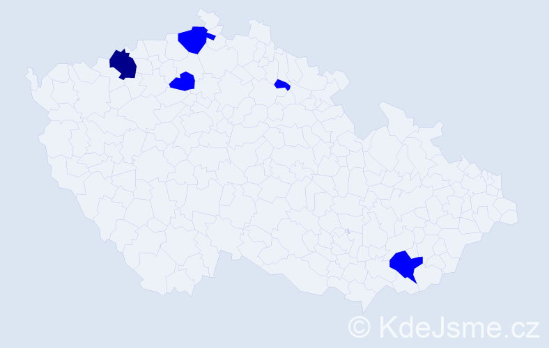 Příjmení: 'Pecháň', počet výskytů 6 v celé ČR