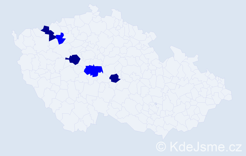 Příjmení: 'Kritzner', počet výskytů 8 v celé ČR