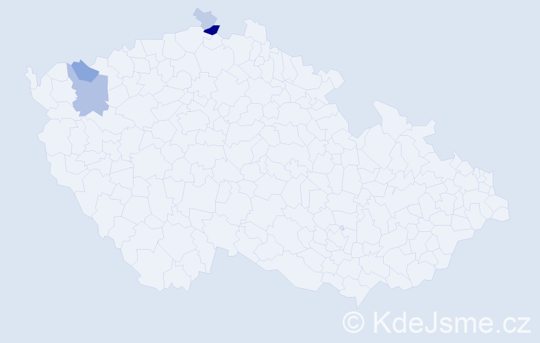 Příjmení: 'Grondzár', počet výskytů 12 v celé ČR