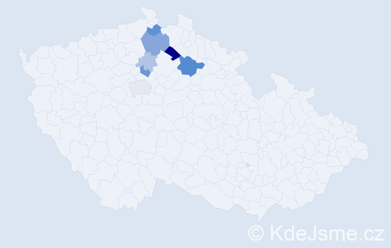 Příjmení: 'Barkmanová', počet výskytů 18 v celé ČR