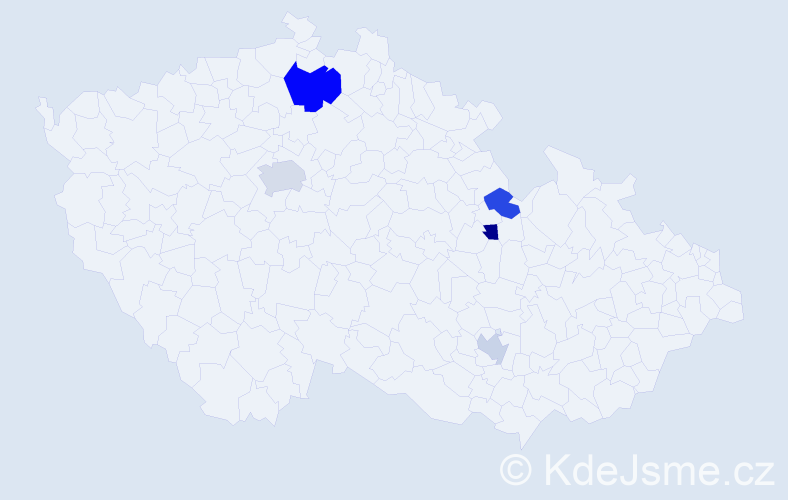 Příjmení: 'Karovičová', počet výskytů 8 v celé ČR