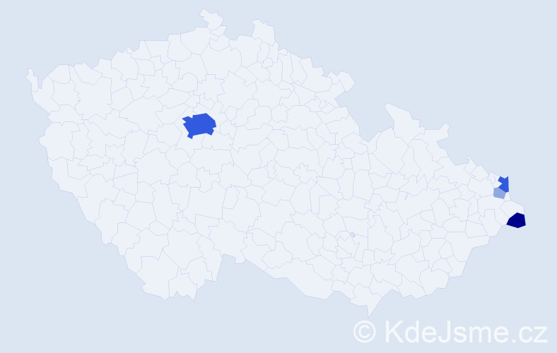 Příjmení: 'Slowioczek', počet výskytů 12 v celé ČR