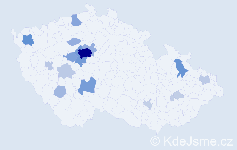 Příjmení: 'Zheng', počet výskytů 124 v celé ČR
