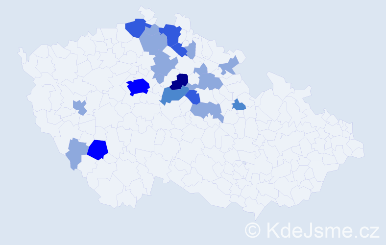 Příjmení: 'Semirádová', počet výskytů 40 v celé ČR