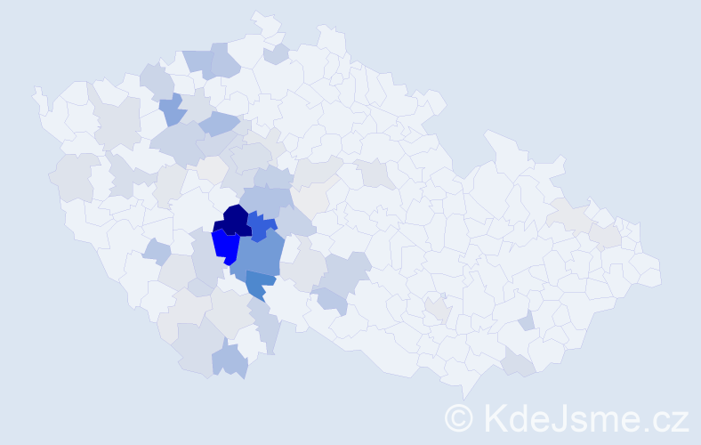 Příjmení: 'Pejšová', počet výskytů 344 v celé ČR