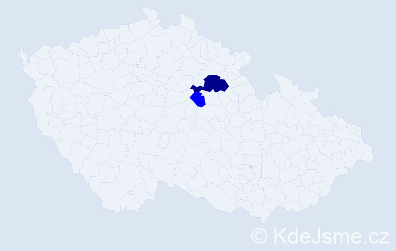 Příjmení: 'Sibeková', počet výskytů 5 v celé ČR