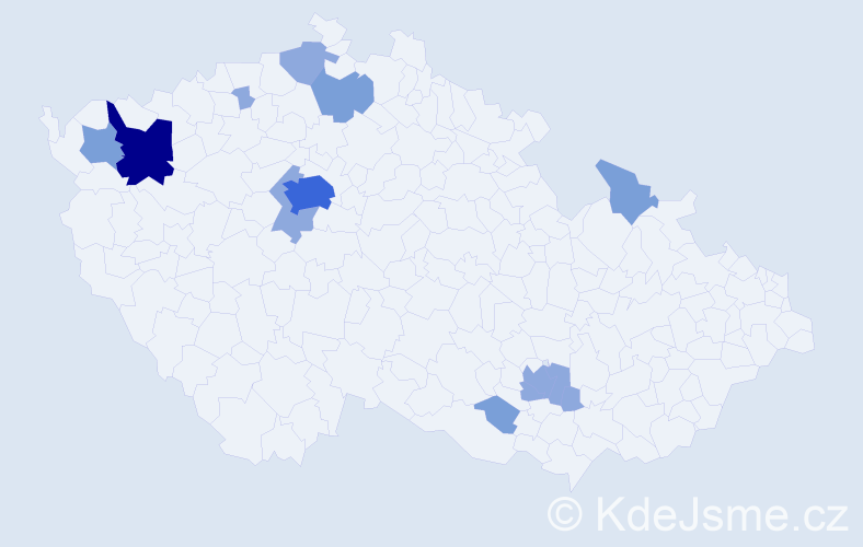 Příjmení: 'Flender', počet výskytů 25 v celé ČR