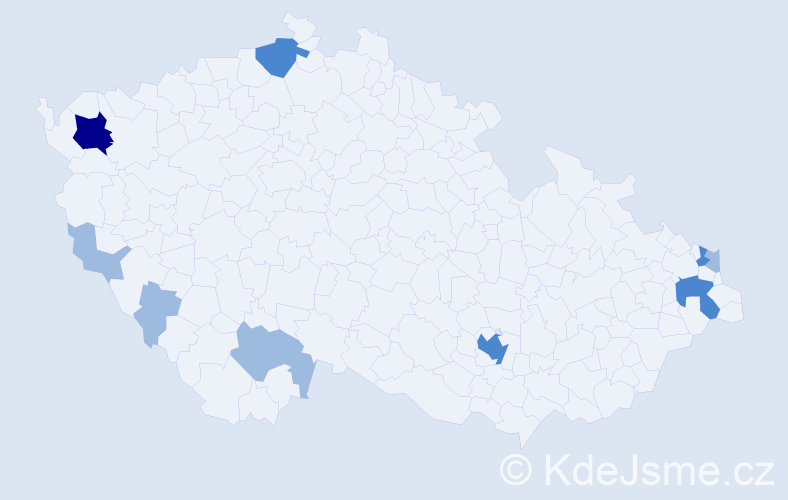 Příjmení: 'Laurinc', počet výskytů 17 v celé ČR