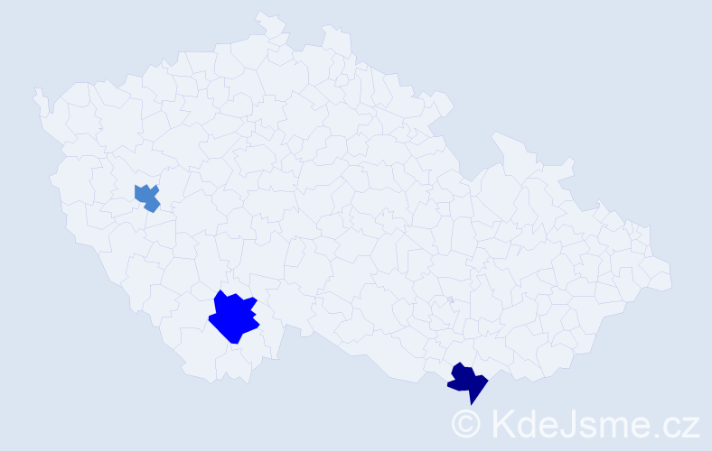 Příjmení: 'Čavara', počet výskytů 6 v celé ČR