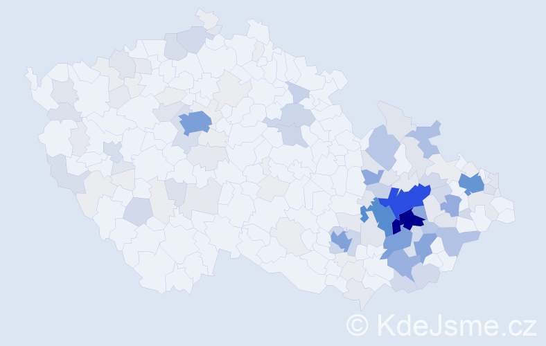 Příjmení: 'Zdráhal', počet výskytů 663 v celé ČR