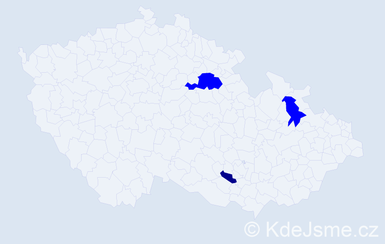Příjmení: 'Gajac', počet výskytů 4 v celé ČR