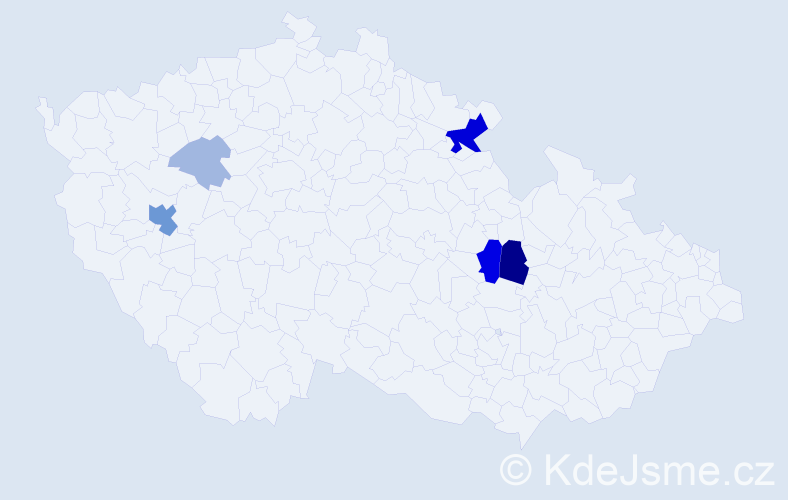 Příjmení: 'Weissar', počet výskytů 18 v celé ČR