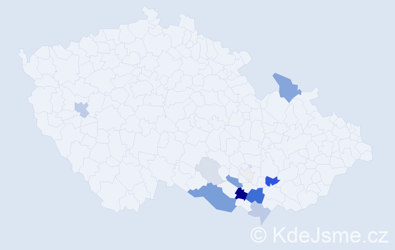 Příjmení: 'Russwurmová', počet výskytů 33 v celé ČR