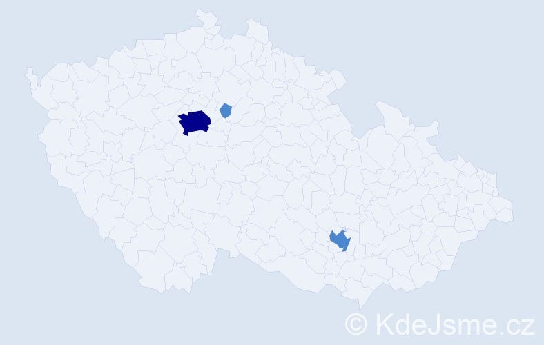 Příjmení: 'Simonov', počet výskytů 5 v celé ČR