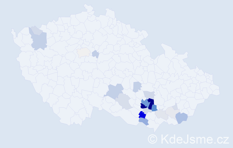 Příjmení: 'Neveselý', počet výskytů 112 v celé ČR