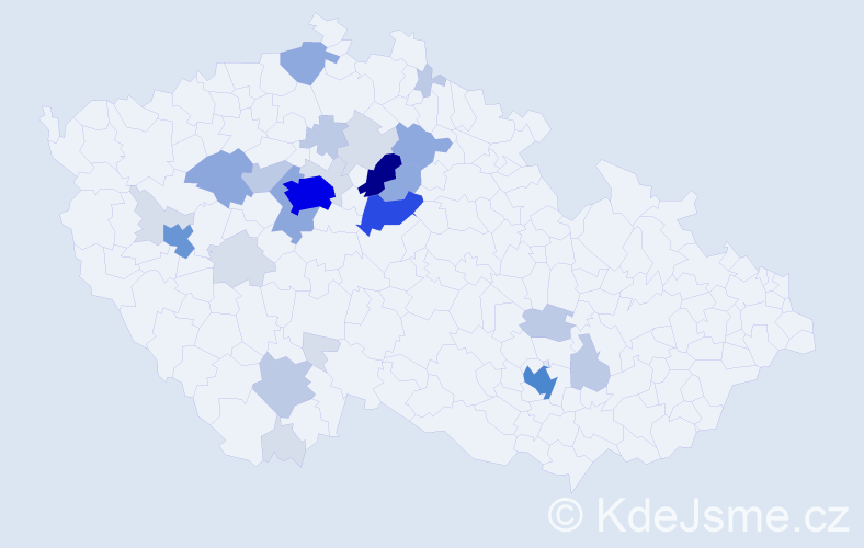 Příjmení: 'Noll', počet výskytů 98 v celé ČR