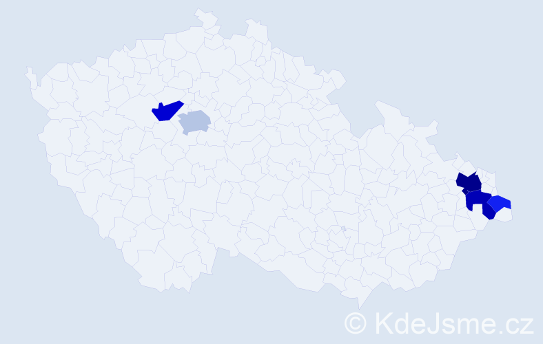 Příjmení: 'Bandola', počet výskytů 12 v celé ČR