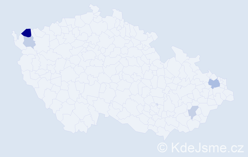 Příjmení: 'Mertos', počet výskytů 8 v celé ČR