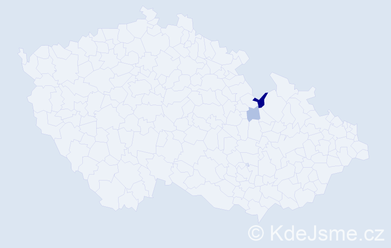 Příjmení: 'Kulaxidis', počet výskytů 8 v celé ČR