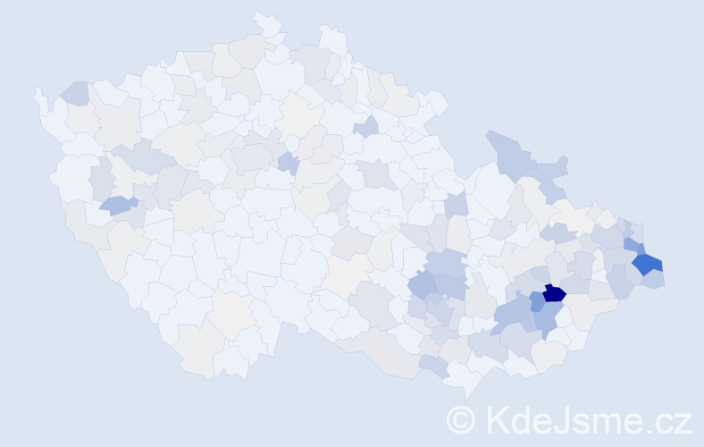 Příjmení: 'Kotasová', počet výskytů 733 v celé ČR