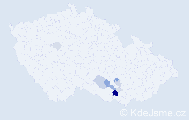 Příjmení: 'Kotoul', počet výskytů 36 v celé ČR