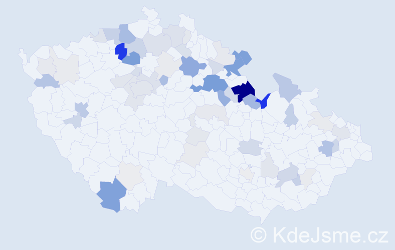 Příjmení: 'Pišlová', počet výskytů 191 v celé ČR
