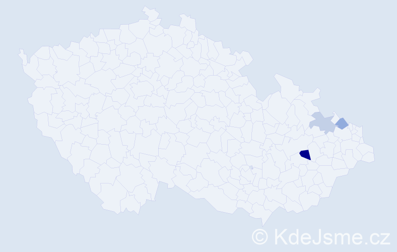 Příjmení: 'Kies', počet výskytů 4 v celé ČR