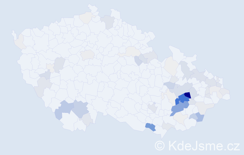 Příjmení: 'Caletka', počet výskytů 283 v celé ČR