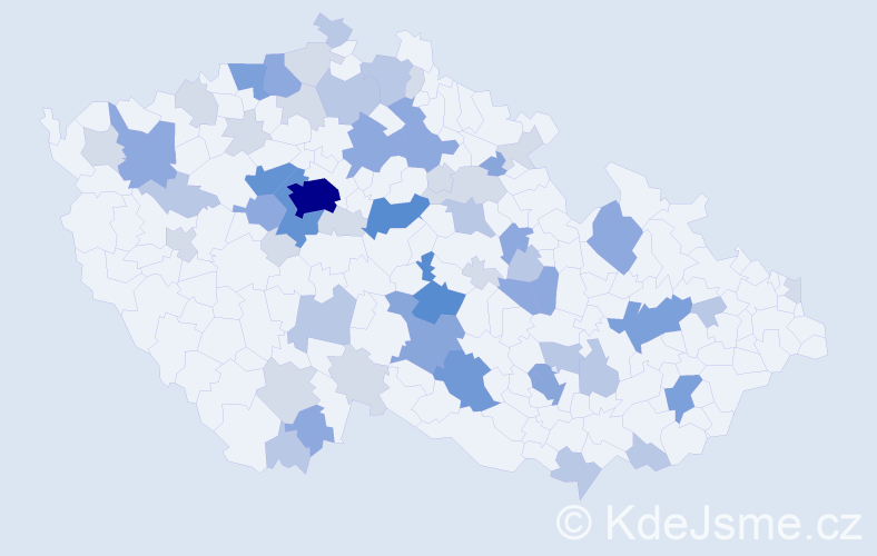 Příjmení: 'Miška', počet výskytů 164 v celé ČR