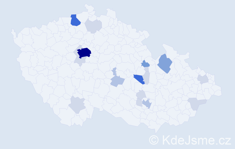 Příjmení: 'Čípa', počet výskytů 56 v celé ČR
