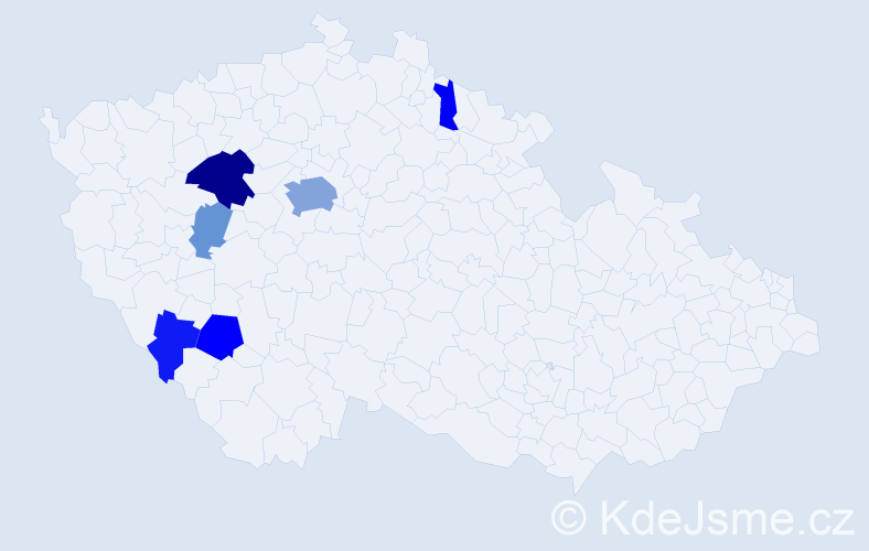 Příjmení: 'Sorokáčová', počet výskytů 17 v celé ČR