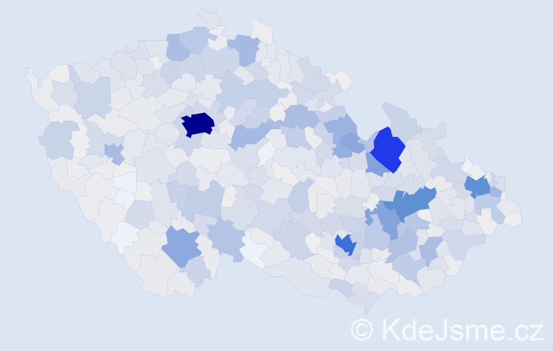 Příjmení: 'Kubíček', počet výskytů 4066 v celé ČR