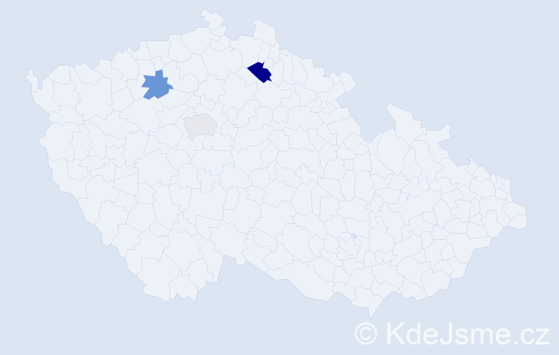Příjmení: 'Závradská', počet výskytů 4 v celé ČR
