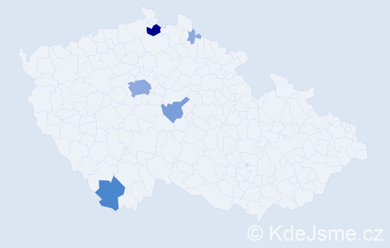 Příjmení: 'Bočák', počet výskytů 14 v celé ČR