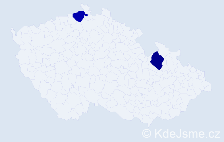 Příjmení: 'Yildirimová', počet výskytů 2 v celé ČR