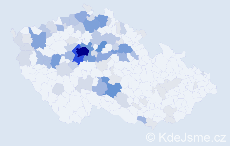 Příjmení: 'Hodačová', počet výskytů 315 v celé ČR