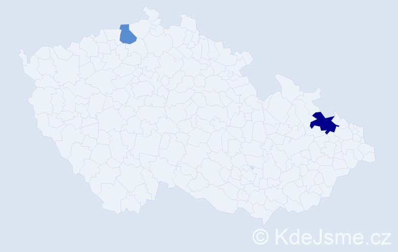 Příjmení: 'Ivanec', počet výskytů 3 v celé ČR