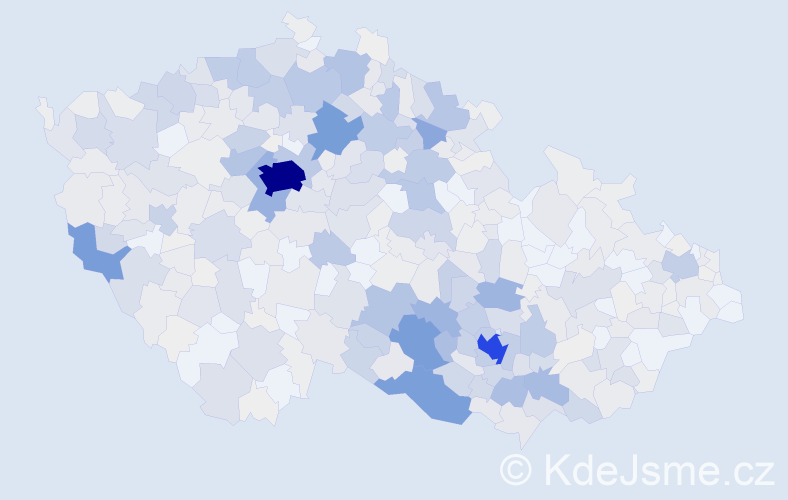 Příjmení: 'Dufek', počet výskytů 2420 v celé ČR